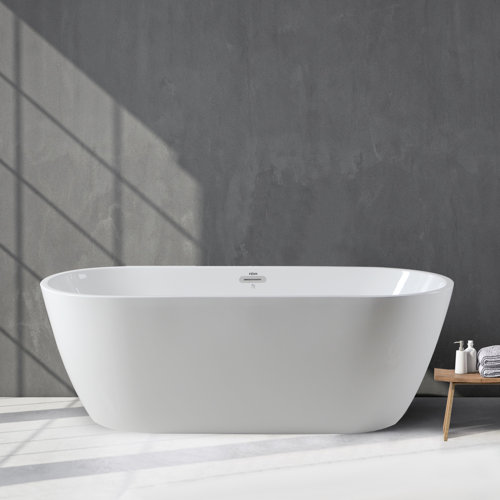 FerdY Bali 66.90'' x 29.50'' Freestanding Soaking Acrylic Bathtub Wayfair